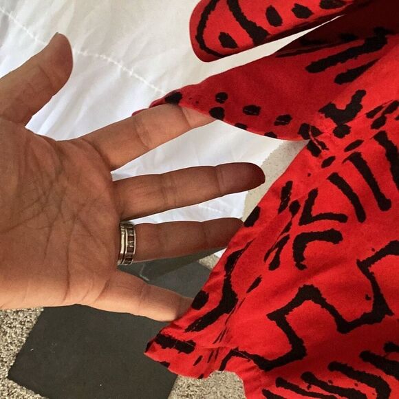 Tianello South Of Africa Tencel Mud Print Aida Blouse Tunic Top Women’s Large Re - Picture 5 of 6